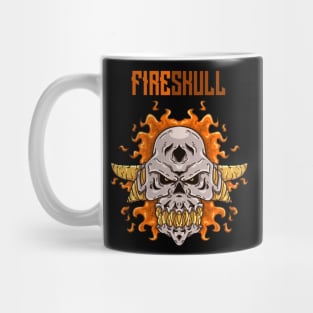 Fire skull illustration Mug